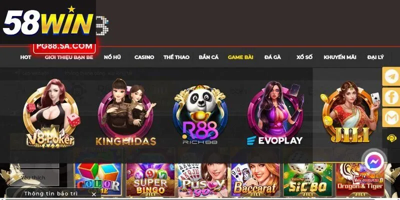 Cách tham gia sảnh Jili game bài 3d tại 58win