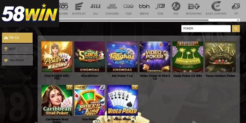 Hướng dẫn cách chơi poker 58win