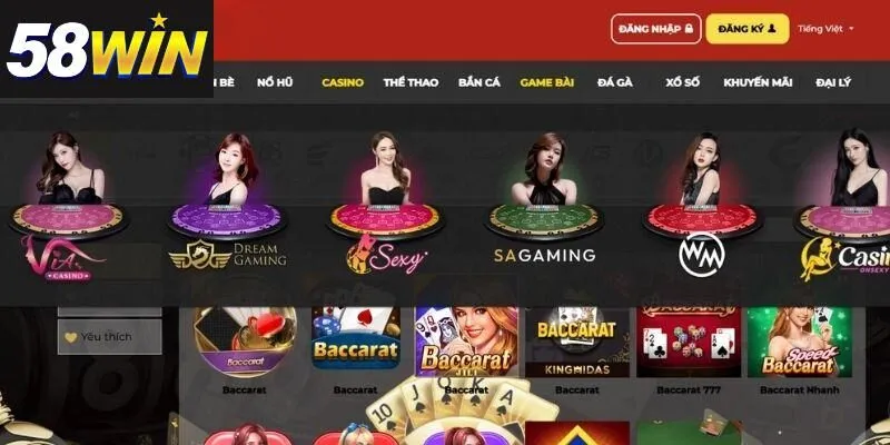 Sơ lược về casino online 58win